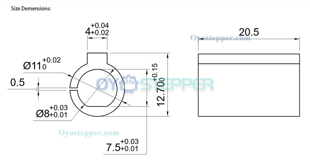 Shaft Sleeve Adaptor Part 11mm - 8mm for NMRV30 Worm Gearbox Speed Reducer